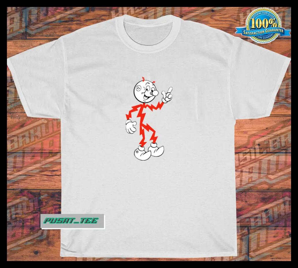 New Reddy Kilowatt logo american funny men's T shirt Size S-5XL