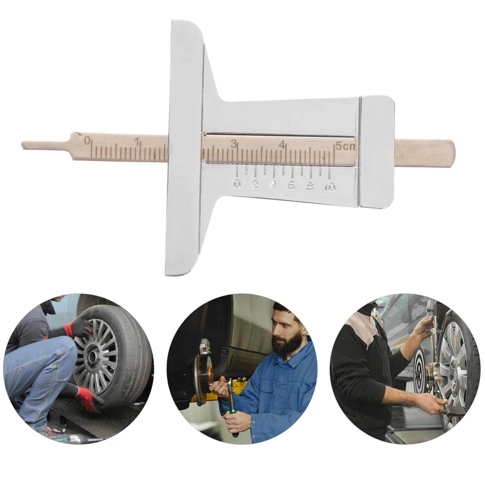 

Tire Depth Gauge Car Tires Stainless Steel Automotive Tread Measuring Instrument Compact Portable Tool For Vehicles