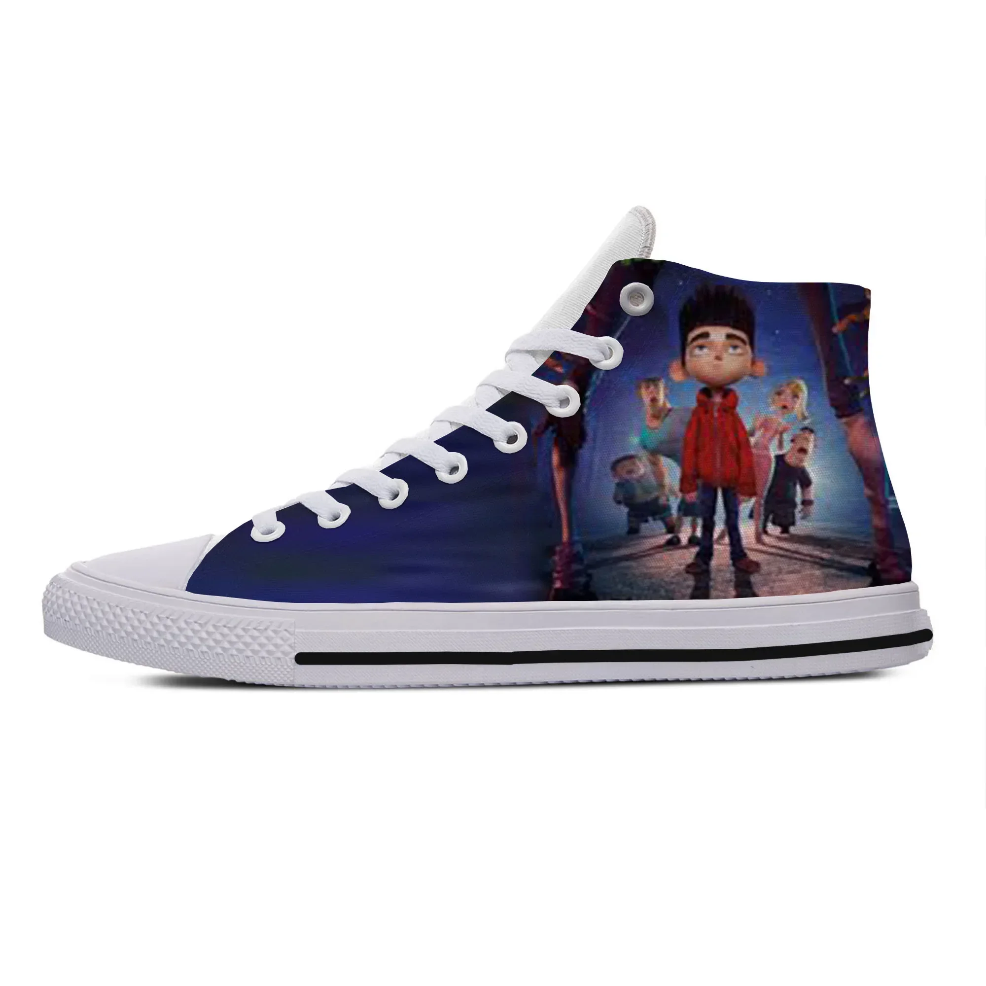 Zapatillas de deporte de alta ayuda para hombre y mujer, zapatos informales con dibujos animados, ParaNorman, clásicos, a la moda, novedad de verano