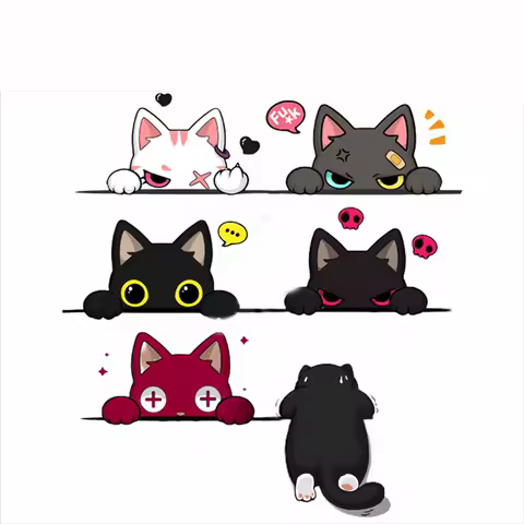 Funny Pet Car Stickers Climbing Cats Animal Styling Decoration Auto Body Creative Decals Decor Motorcycle Accessories