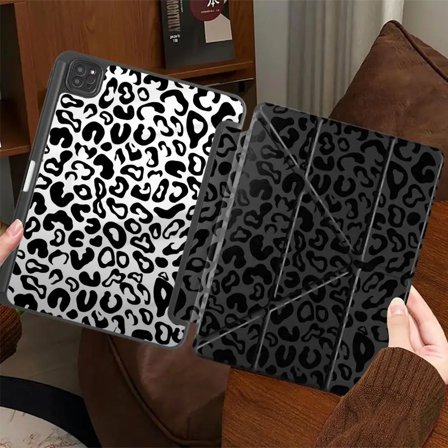 Leopardenmuster Tablet-Hülle für iPad Pro 11. 10. 9. 8. 7. Generation 12,9 Zoll Mini 6 7 Air 4 5 M3 M2 1 2 M4 11 Zoll 2025 Halterung Cover