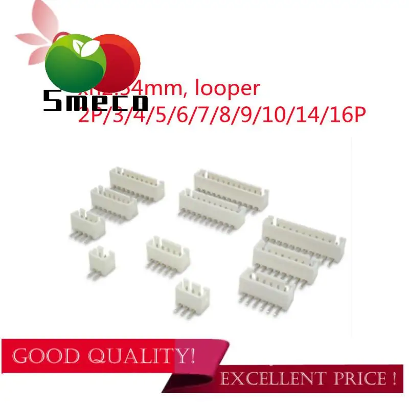 50 pieces,Connector xh2.54 2.54mm,  xh2.54-2p / 3P / 4P / 5p / 6p / 7p / 8p / 9p / 10p / 11p / 14P bending pin 16p