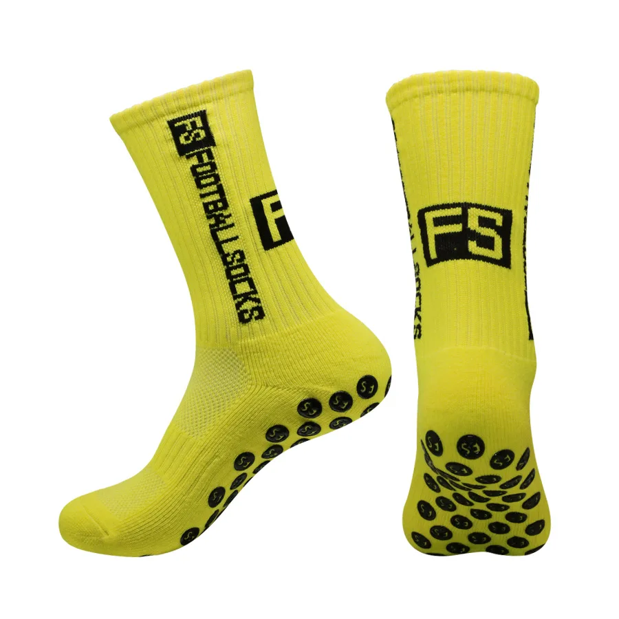 4 Pairs Soccer Socks Sports Grip Socks Anti-slip Basketball Socks Spot Rubber Anti-slip Cotton Soccer Socks