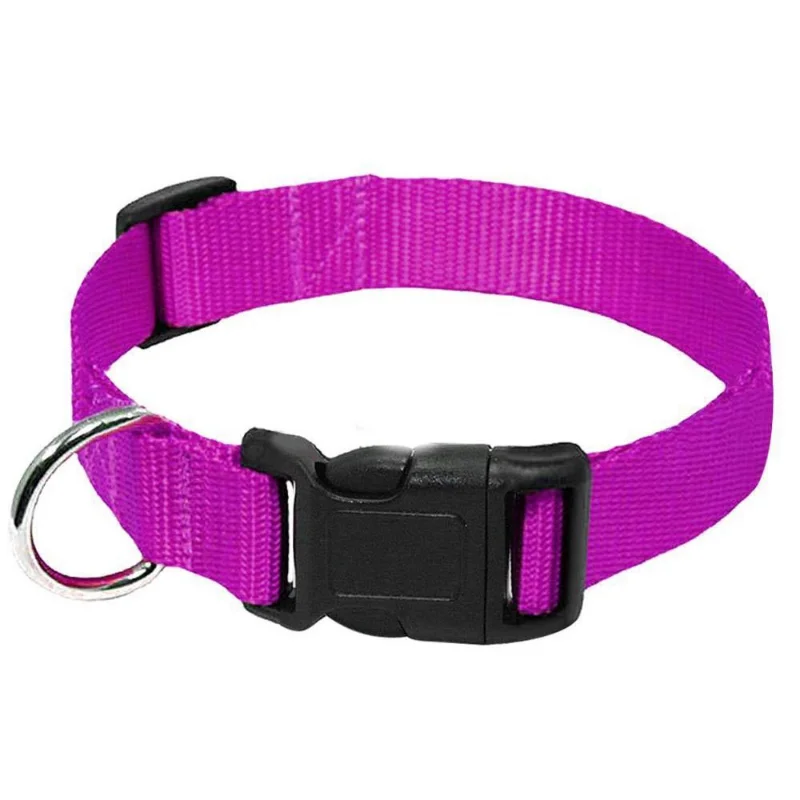 Dog Collar Adjustable Nylon Solid Color Dog Collar Chihuahua Puppy Nylon Collar Pet Puppy Dog Cat Neck Collar