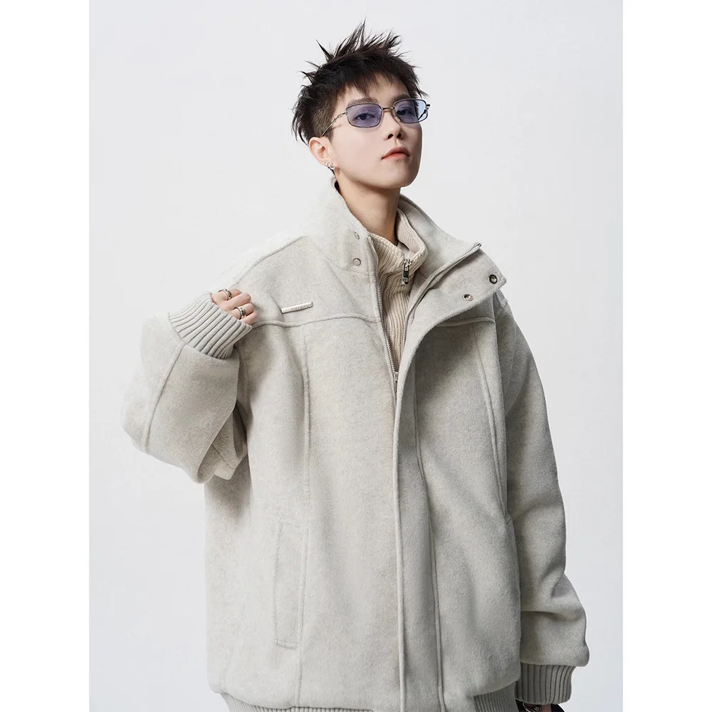 

Модная брендовая искусственная хлопковая шерстяная куртка из двух частей, мужская зимняя новая уличная пара, американская свободная красивая куртка