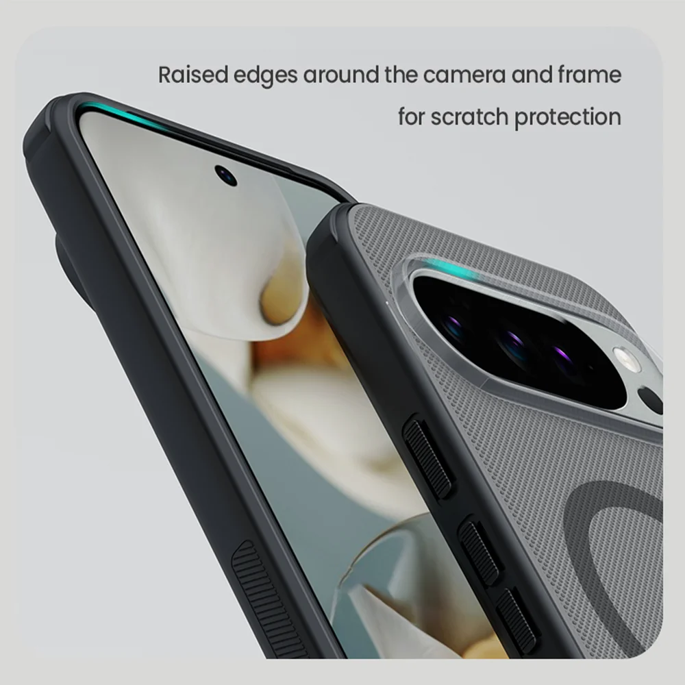 NILLKIN لهاتف Google Pixel 10 Pro XL Magsafe حافظة Frosted Shield Pro غطاء خلفي مغناطيسي للشحن اللاسلكي لهاتف Pixel 10/10 Pro