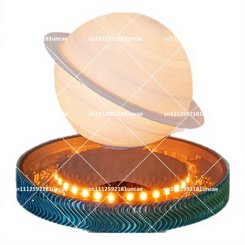 Lâmpada Lunar Saturno Levitante Magnética, Luz de Mesa Rotativa Flutuante para Decoração de Escritório e Casa, Presente Único
