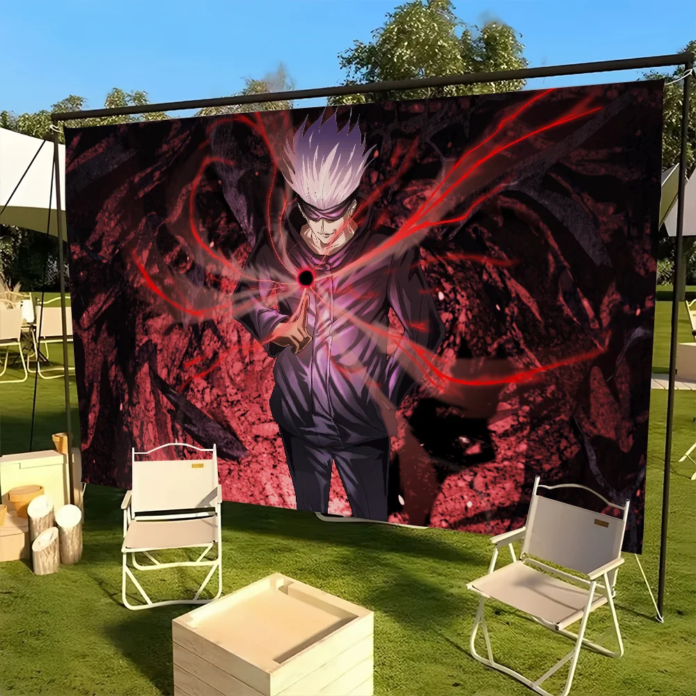 flag S-Satoru For Picnic GojO Party Art Anime Home Decoration J-Jujutsu Kaisen Outdoor Camping Banner