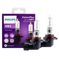 Philips HB3 9005 12V 65W P20d VisionPlus 3250K luz brillante hasta 60% visión halógeno lámparas originales para coche faro 9005VPS2
