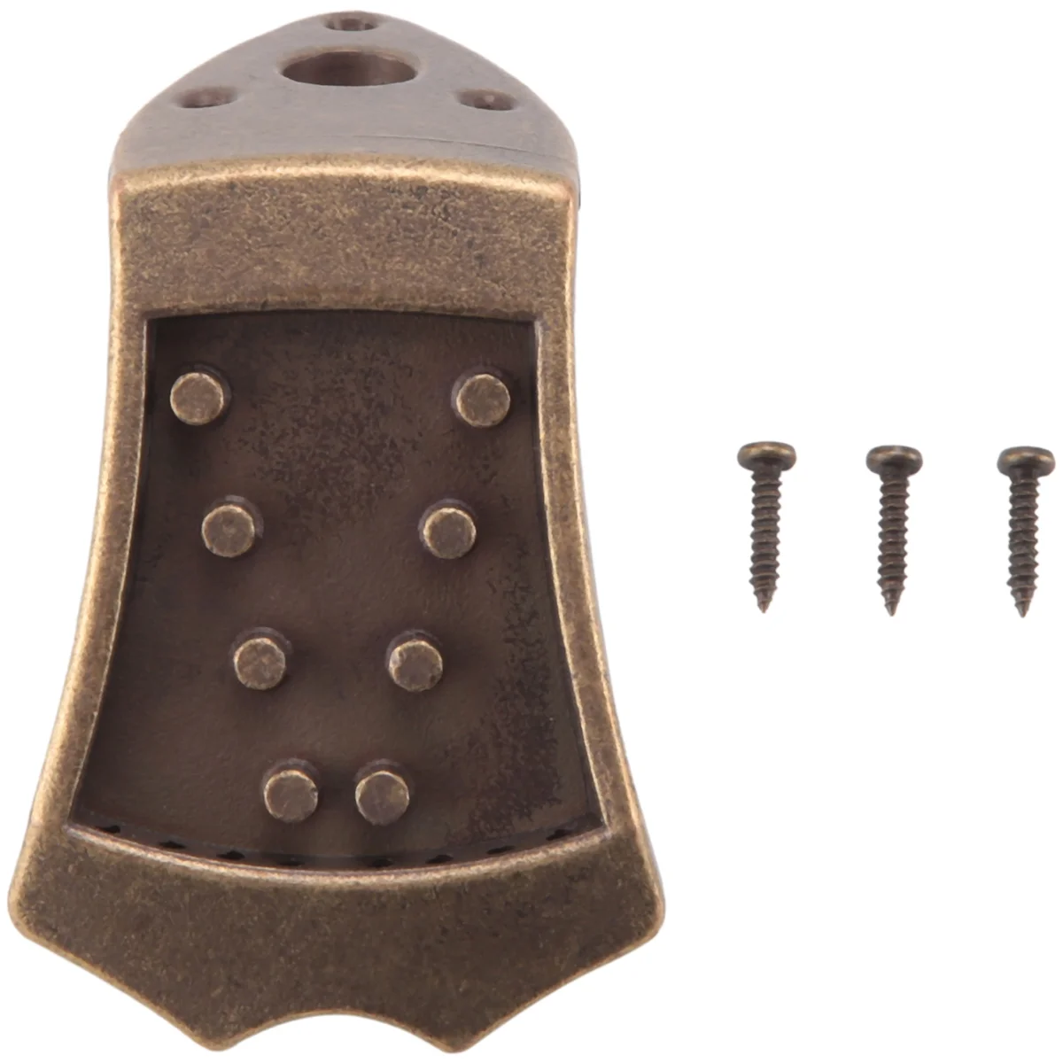 Bronze Metal Triangle Mandolin Tailpiece Parts for 8 String Arched Top Mandoline Replacement