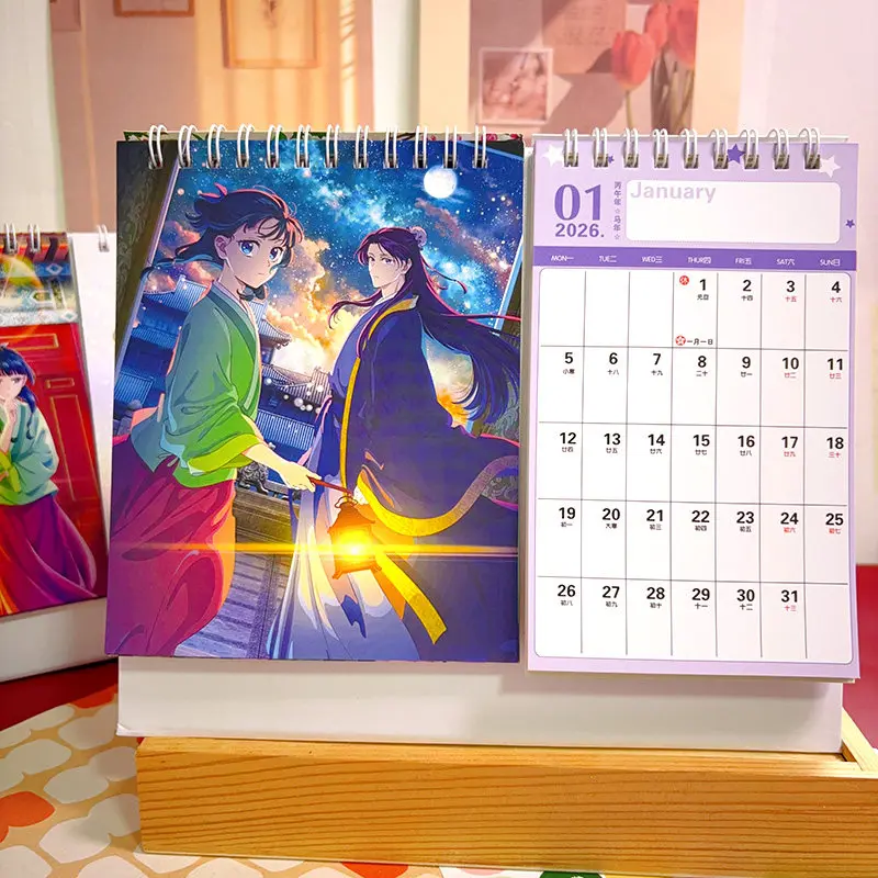 2027-2028 The Apothecary Diaries Family Schools Office Schedules Plan Desk Calendar Anime Cartoon Decoration New Year Toy