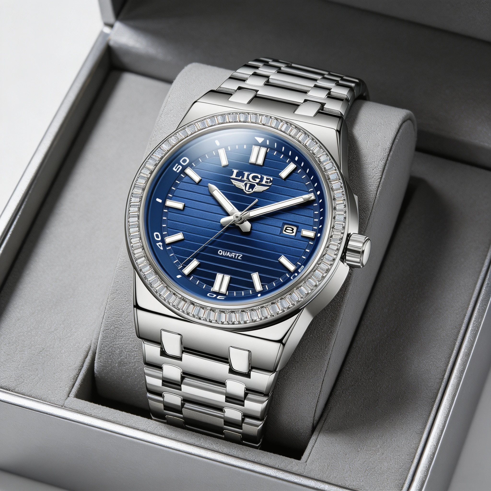 LIGE Top Brand Men's Luxury Watches Fashion Luminous Waterproof Business Wristwatch Quartz Watch For Men Valentine's Day Gifts