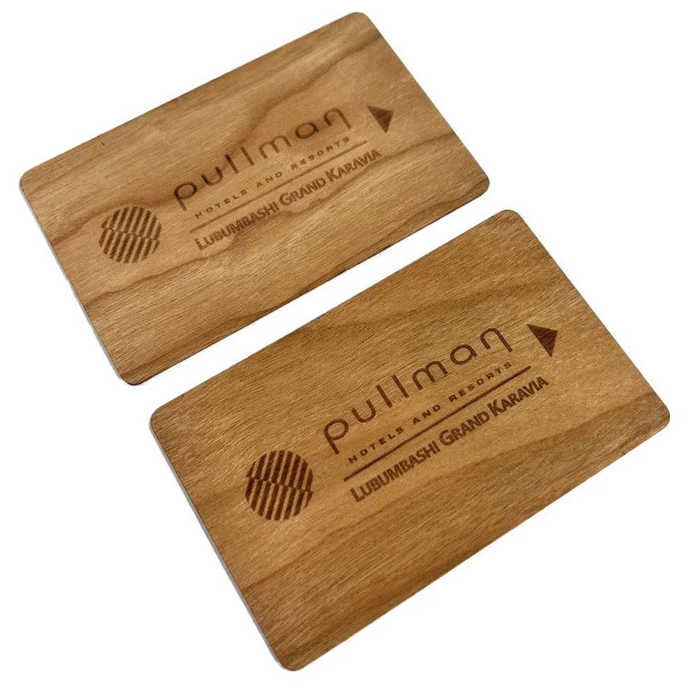 

Экологичная деревянная бамбуковая карточка для ключей отеля NFC Деревянная визитная карточка для социальных сетей