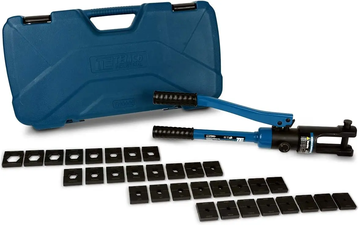 

Промышленные гидравлические щипцы для кабельных наконечников с 32 наборами штампов, 11 тонн США для AWG от 10 до 600 MCM