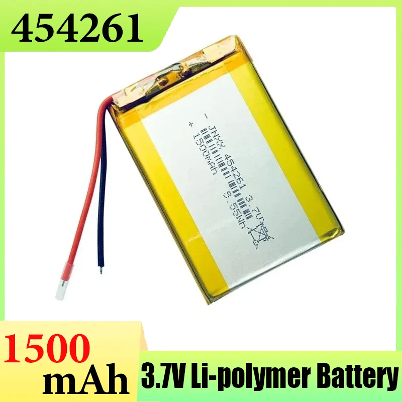 454261 3.7V 1500mAh rechargeable lithium polymer lithium-ion battery for Bluetooth camera power bank small audio lithium battery