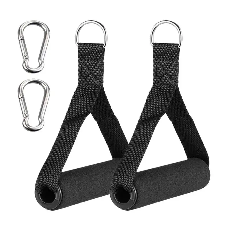 

Workout Cable Attachment Handles Home Gym Equipment Handles Anti-Slip Hand Workout Grippers Strong Sturdy Exercise Equipment For