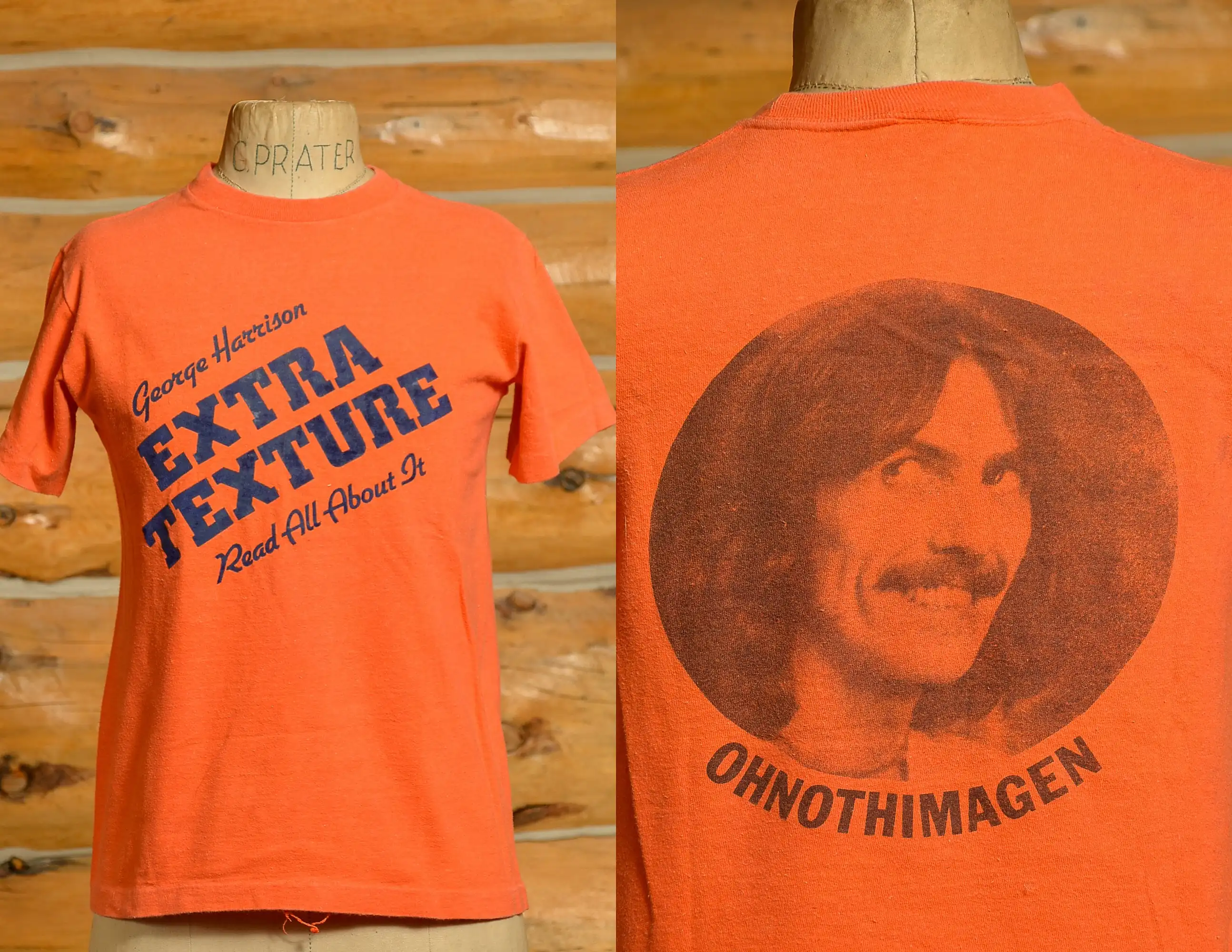 1975 George Harrison Extra Texture Album Front and Back Print T-shirt