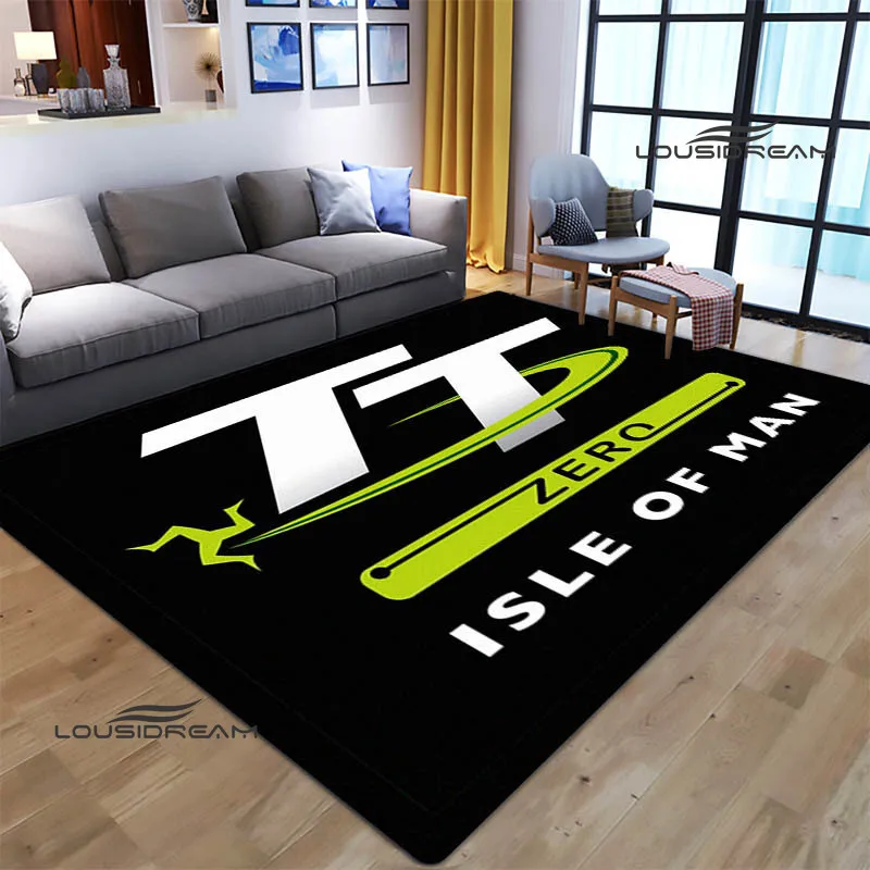 Motorcycle isle of man tt carpet living room bedroom carpet non-slip carpets photography props bedroom decor birthday gift