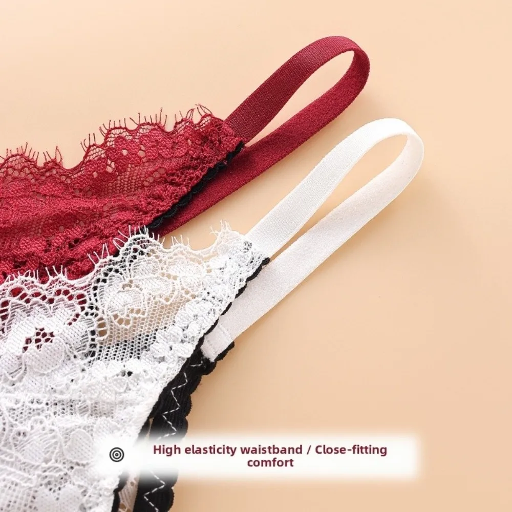 Modische Transparente Spitzen-Netz-String-Dünne Dessous Blumen-Slips Niedrige Taille Blumige Damenunterwäsche Geschenke – Detail 9