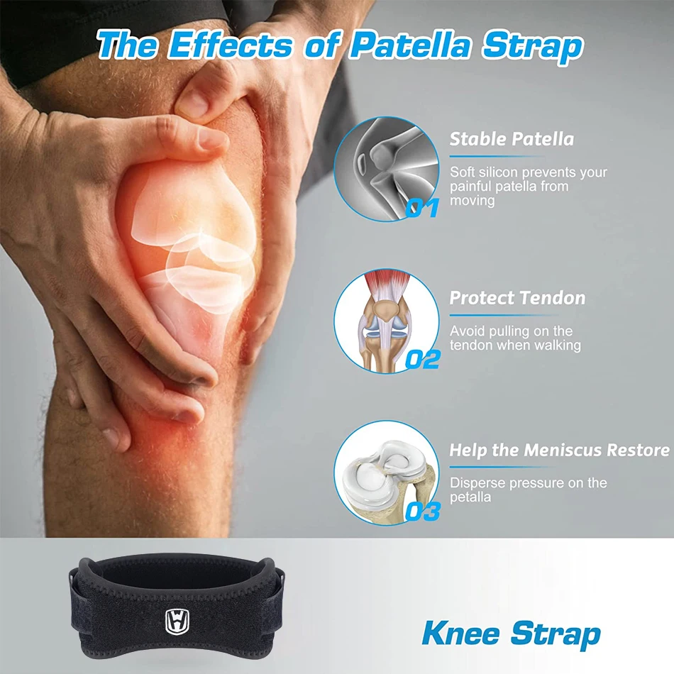 Ride Force Adjustable Patella Brace Strap EVA Kneepads Knee Support Pad Protective Sports Gear Basketball Volleyball Protector