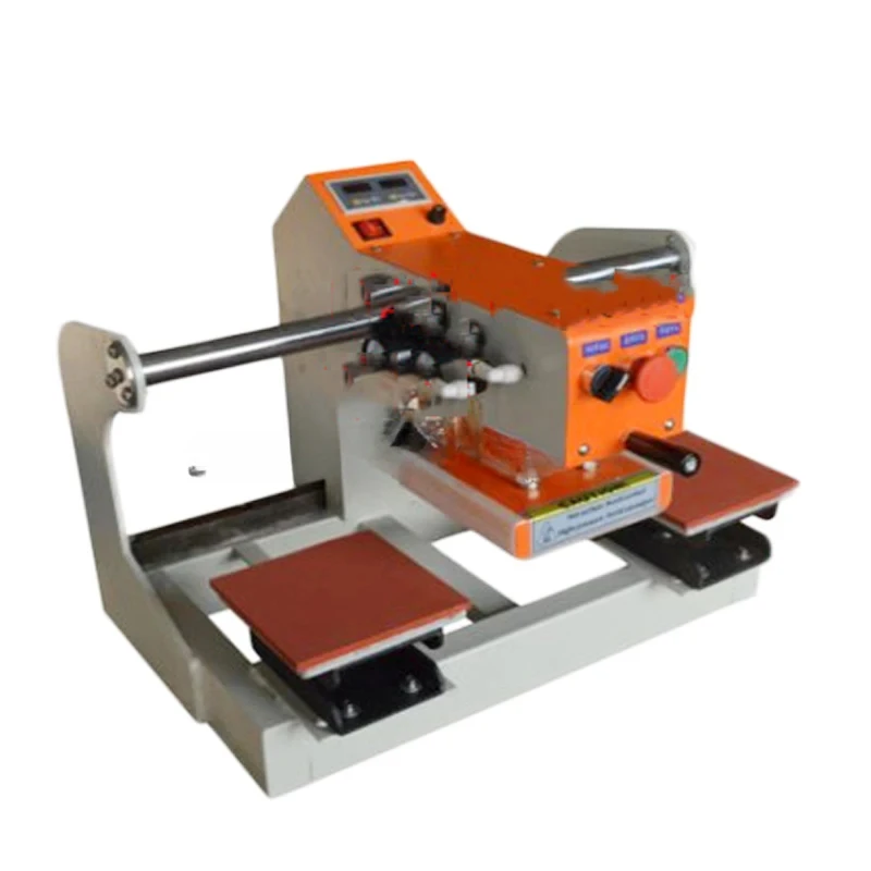

Hot sales 1pc HJ-QS3 Upper - row pneumatic double - station heat pressing machine 15*15CM trademark pressing heat press machine