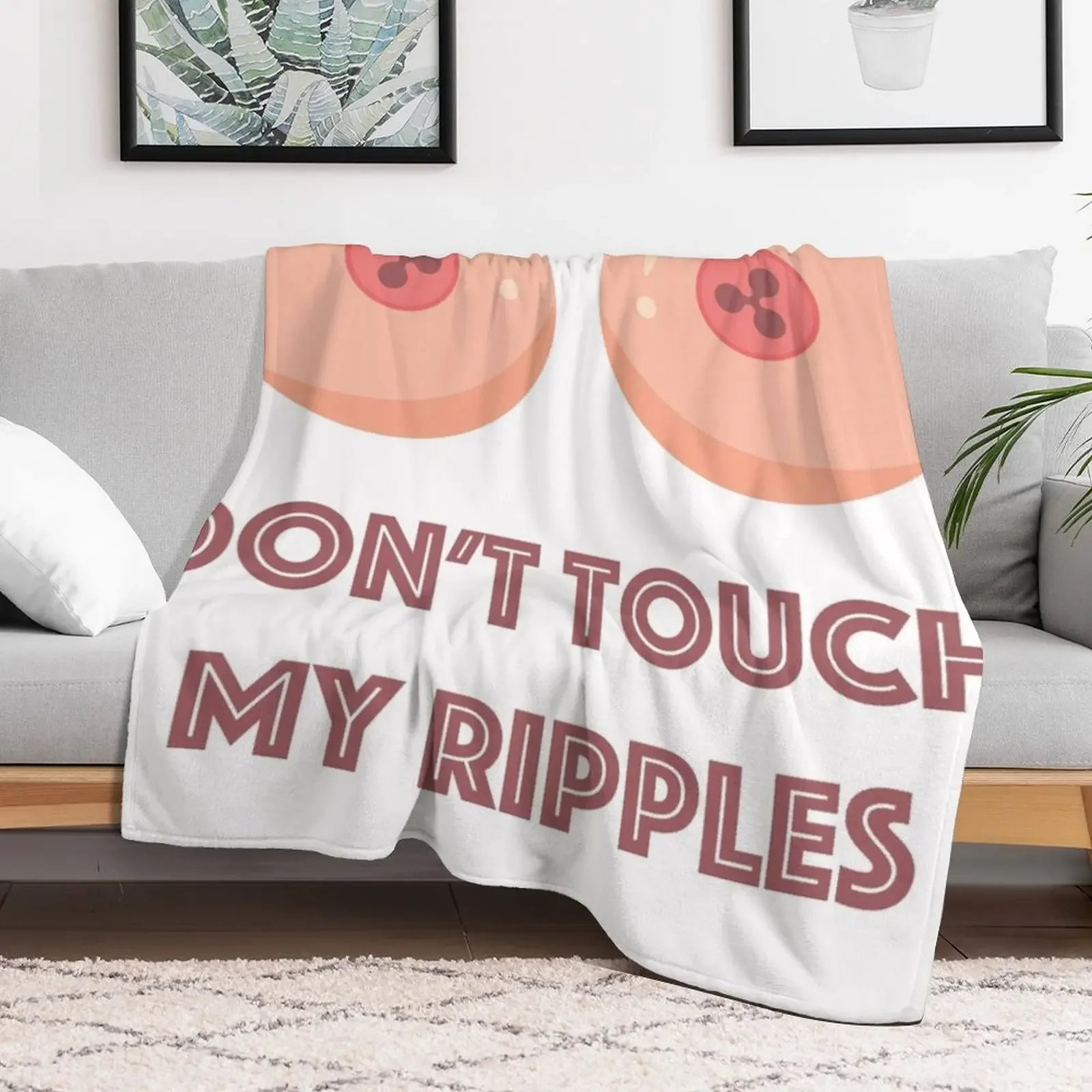 Don't touch my Ripples Throw Blanket valentine gift ideas Blankets For Sofas Plush Warm Blankets