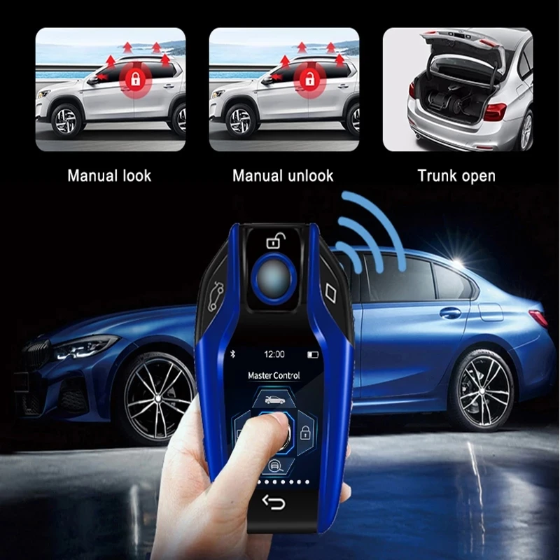 Nuovo avvio remoto arresto motore Auto Keyless Entry Start per Auto LCD Smart Key Central Lock Alarm BT APP Cardot APP Auto Starter