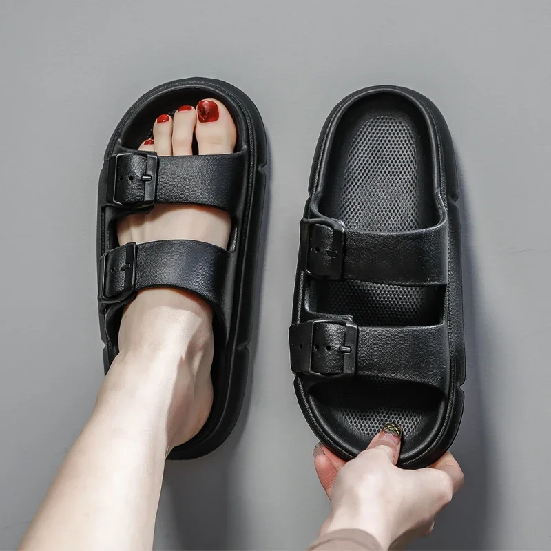 صنادل صيفية جديدة للرجال من مادة EVA خفيفة الوزن للكبار أحذية شاطئ سميكة القاع للنساء صنادل مفتوحة الأصابع غير قابلة للانزلاق مناسبة للاستخدام في الهواء الطلق #4