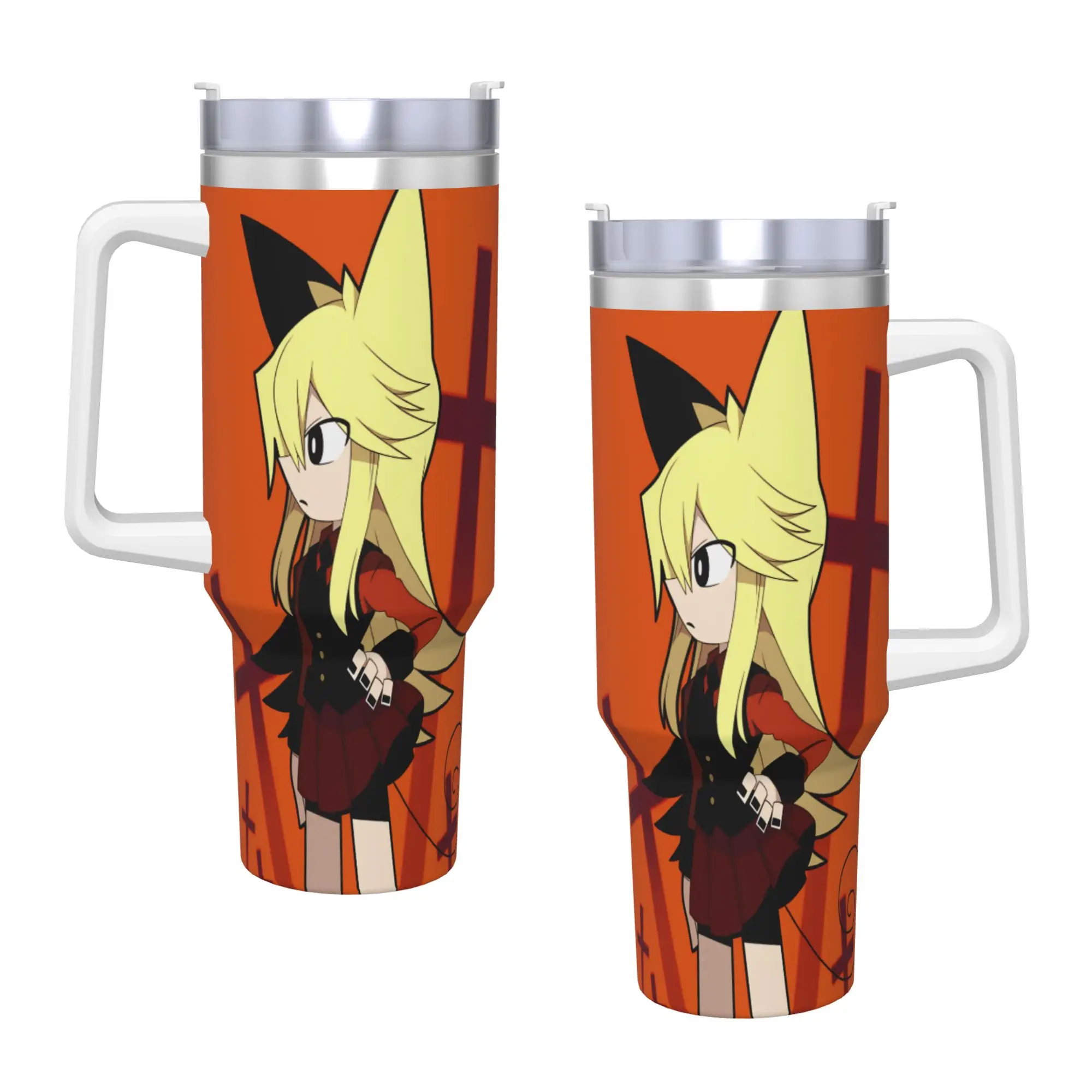 Stainless Steel Tumbler M-mogeko castle Mugs Cup With Straws  Beach Cold Drink Water Bottle Large Capacity Thermal Cups