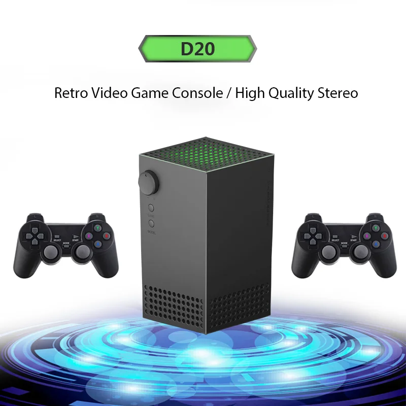 

Tolex D20 Stereo Voice Retro Video Game Console HD Output Wireless Controllers 15000Games Simulators PS 5.1Bluetooth HiFi Stereo