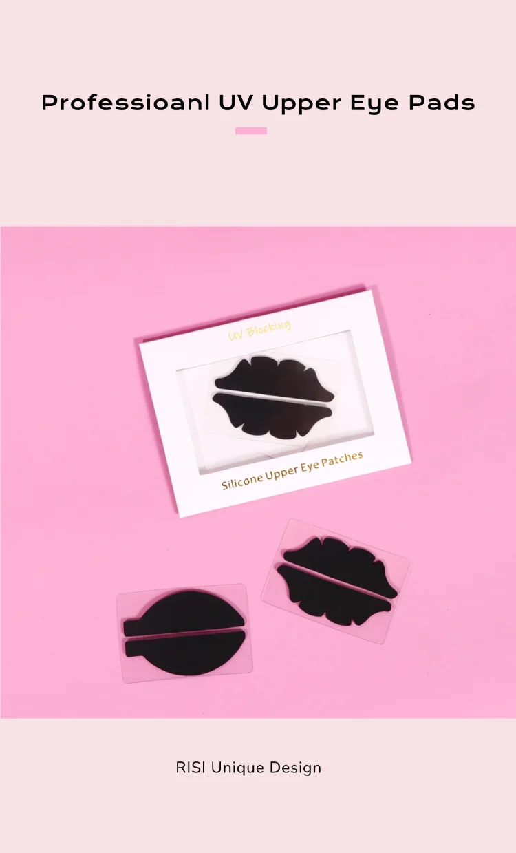 RISI Wimpern-Silikon-UV-Schutzpads: Schwarze UV-Schutzpads für Wimpernverlängerungen, Augengel-Pads, schwarze Augenpads, UV-Augenpads, Patches – Detail 2
