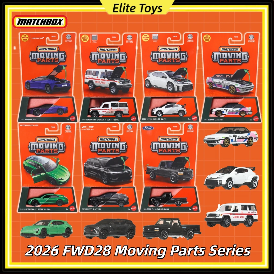 

Коллекционная модель автомобиля Matchbox Mattel с подвижными элементами, литая под давлением, новая, McLaren, Toyota, Porsche, масштаб 1:64, металлическая спортивная машина для коллекции, подарок