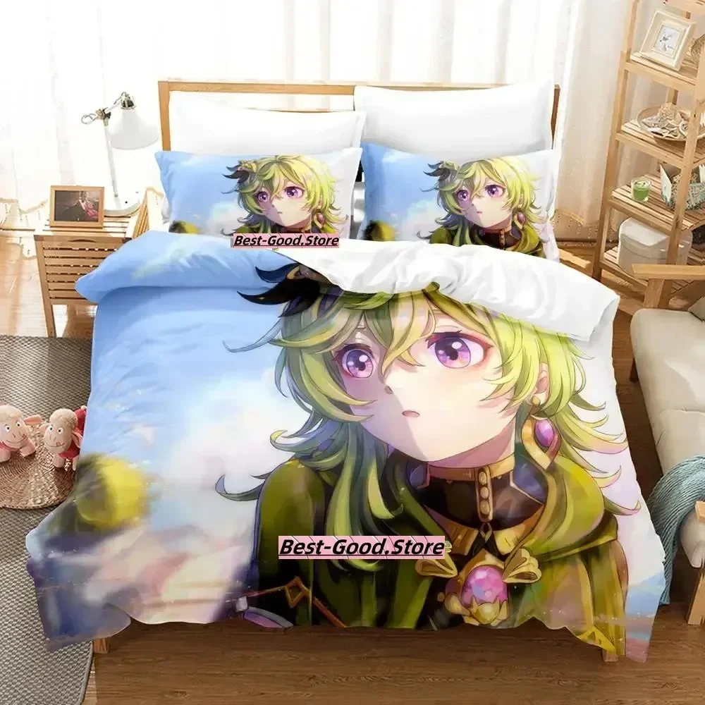 

2023 New Game Collei Genshin Impact Bedding Set Cartoon Anime three-piece set Adult Kid Bedroom Duvetcover Sets 3D Kawaii Girl