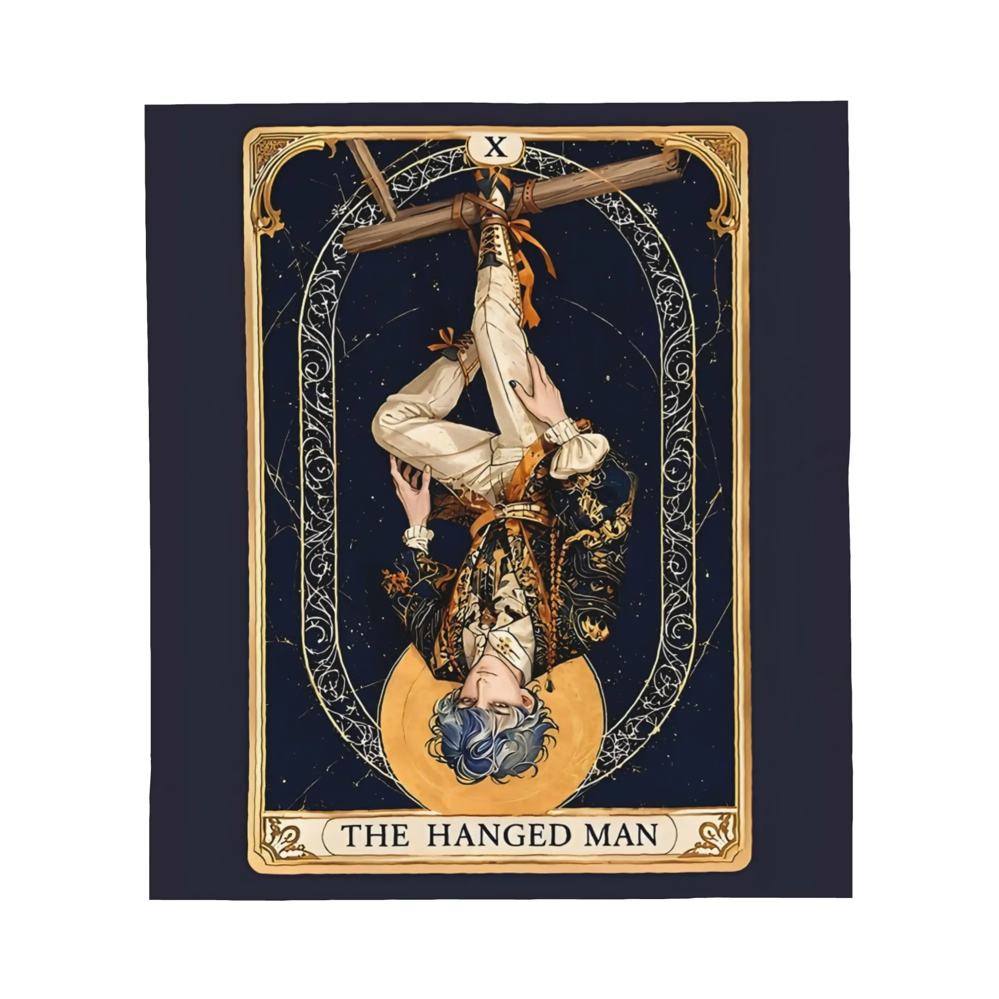1PC The Hanged Man Tarot Card Blanket Throw Blanket Novelty Warm Blanket All Season Gift