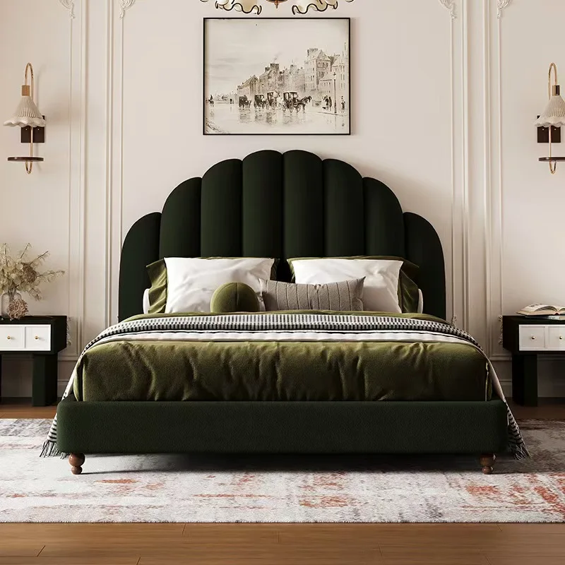 

hot sell bedroom furniture up-holstered double bed king size bed luxury queen bed frame for bedroom