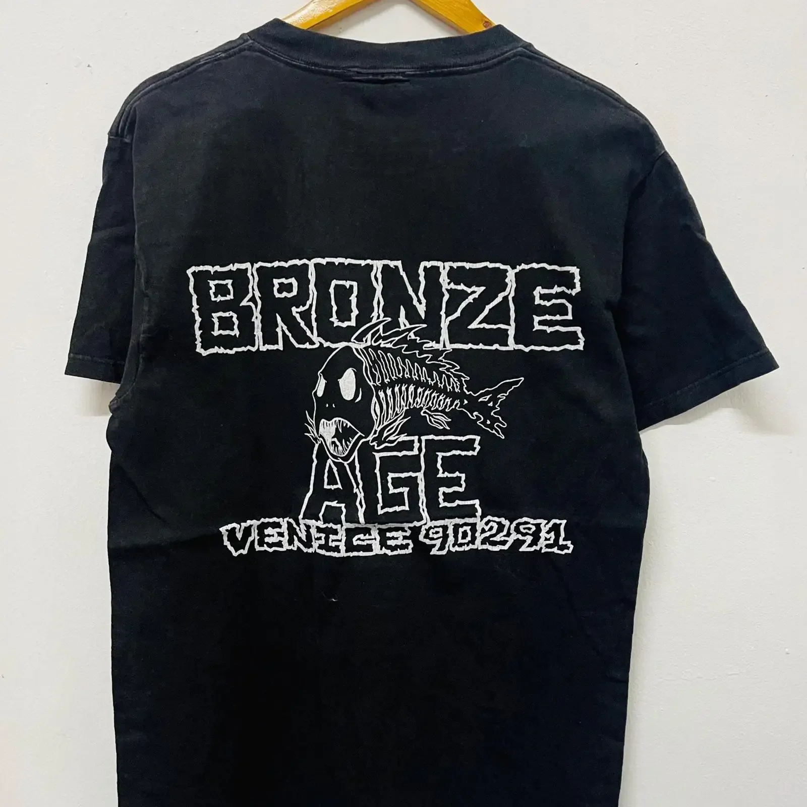 Vintage 90s Bronze Age Venice Skateboarding T Shirt Black Streetwear Surf Rave vintage Washed Top For Everyday Wear Casual