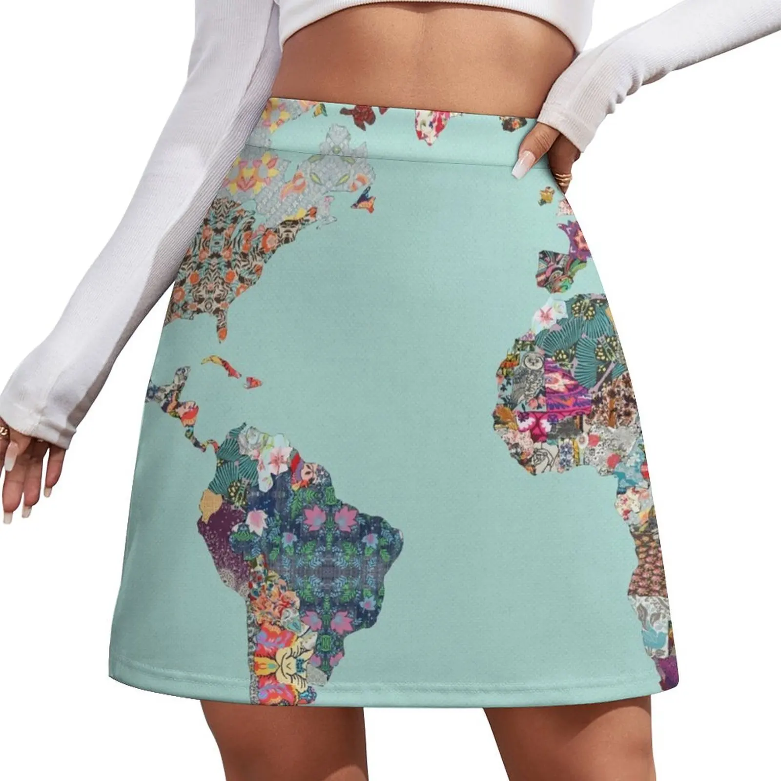 

Louis Armstrong Told Us So (greenish/teal) Mini Skirt summer skirts skirts elegant dresses for women summer dress for women 2026