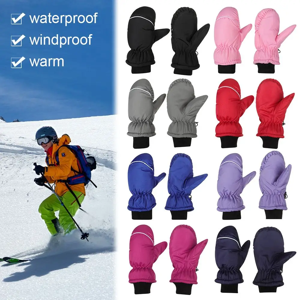 New Children Kids Winter Snow Warm Gloves Boy Girls Ski Snowboard Windproof Waterproof Thicken Keep Warm Winter Must