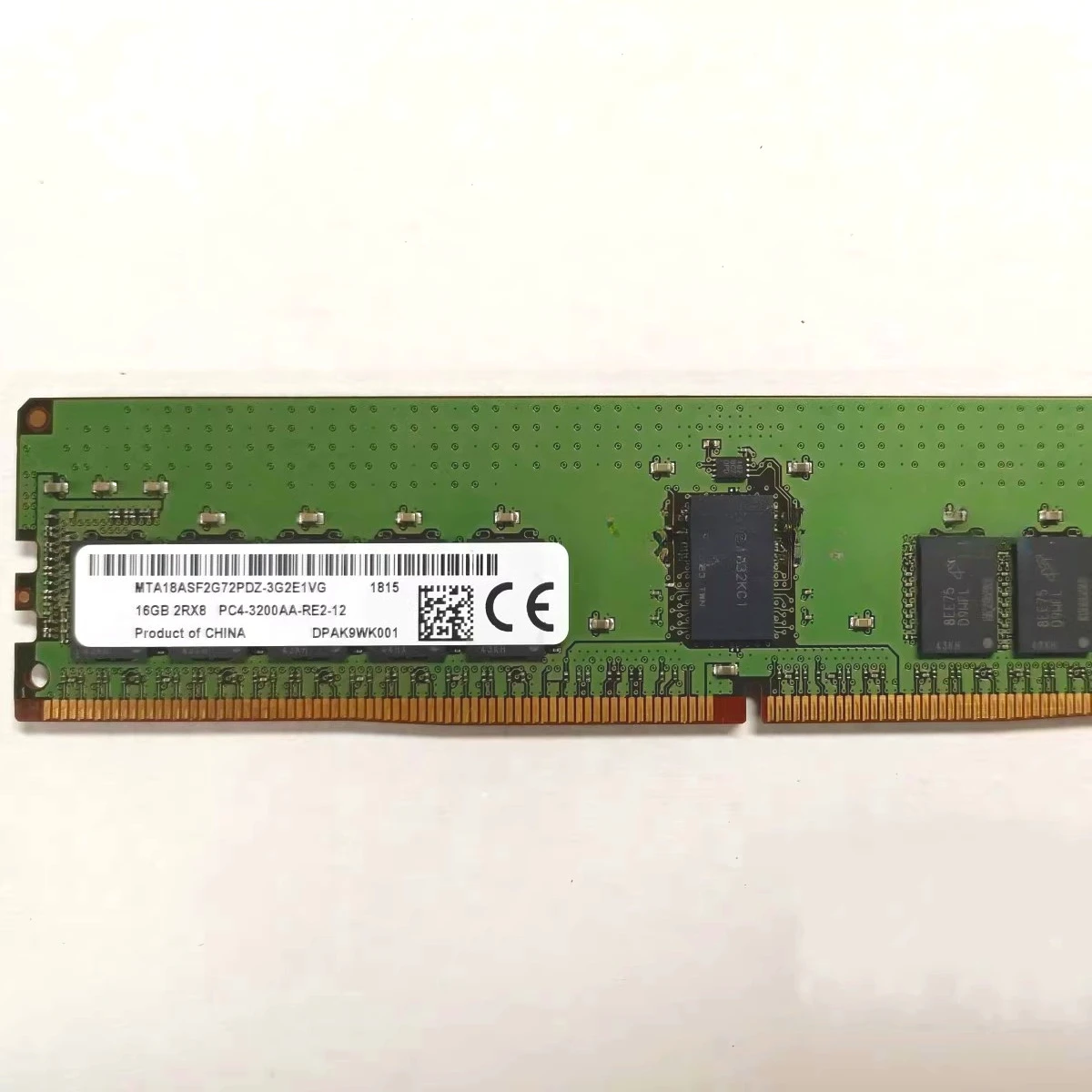

Для магниевой серверной памяти MTA18ASF2G72PDZ-3G2E1VG 16G DDR4 3200AA REG