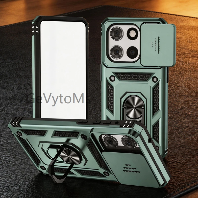 Phone Cases Moto G 2025 - Matte Military Ring Case For Motorola
