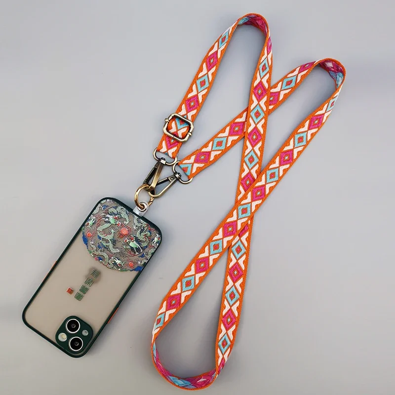 Mobile Phone Lanyard Cross Body Lanyard Universal Retro Chinese Style Mobile Phone Case Strap China-Chic Length Extension Charms