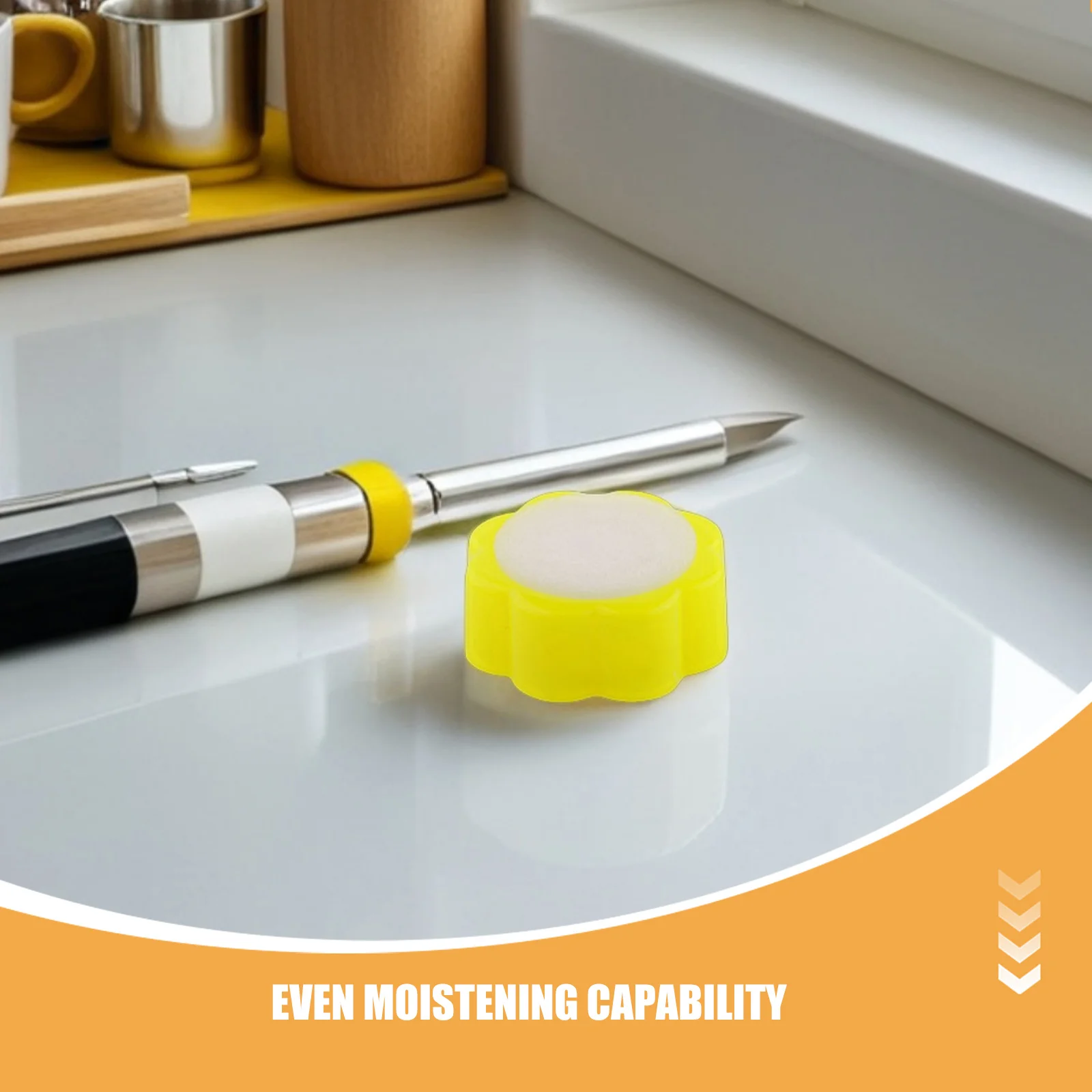 Esponja para mostrador de billetes, 20 piezas, flor de ciruelo, taza humectante para la yema del dedo, esponja húmeda para contar dinero, manipulación de documentos