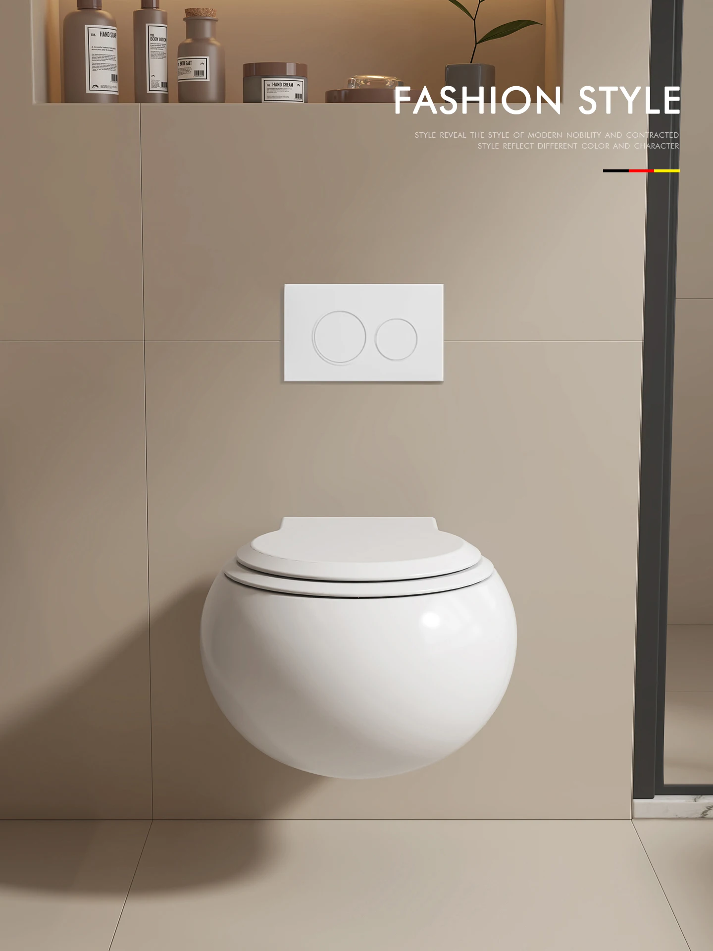

New egg-shaped wall-mounted toilet Wall-mounted water tank for home bathrooms Wall-mounted toilet series