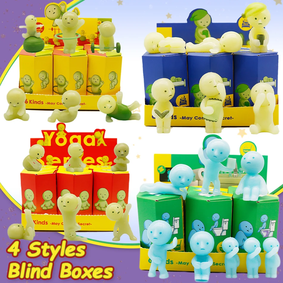 SMISKI Blind Box Neue Heiße Niedliche Mini-Figur Mehrere Serien Nachtleuchtende Puppe Schreibtisch-Deko Überraschungsspielzeug Geschenk – Detail 1