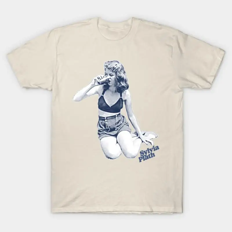Sylvia Plath Retro Duotone Fan Design T-Shirt