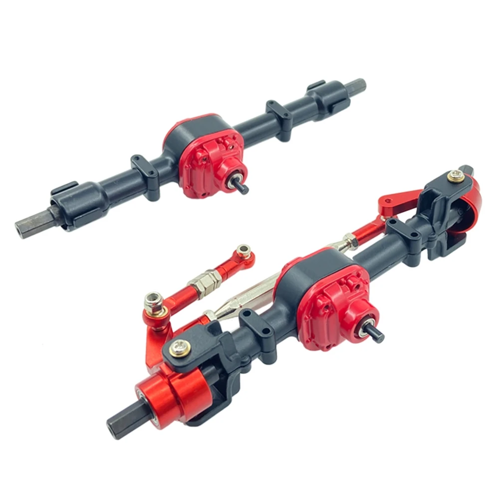 2X Poros Lengkap Depan & Belakang Mobil RC untuk MN D90 D91 D96 D99S MN90 MN96 MN99 MN99S 1/12 Suku Cadang Peningkatan Mobil RC, HITAM