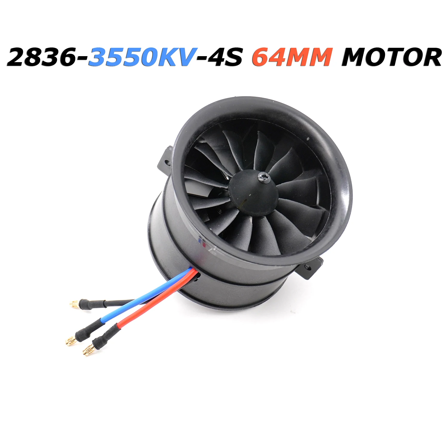 50/64/70mm RC EDF Motor Duct Fan 11-blads 3S-6S 40A 50A 80A ESC Borstelloze motor voor RC JET vliegtuigen EDF vliegtuig onderdelen