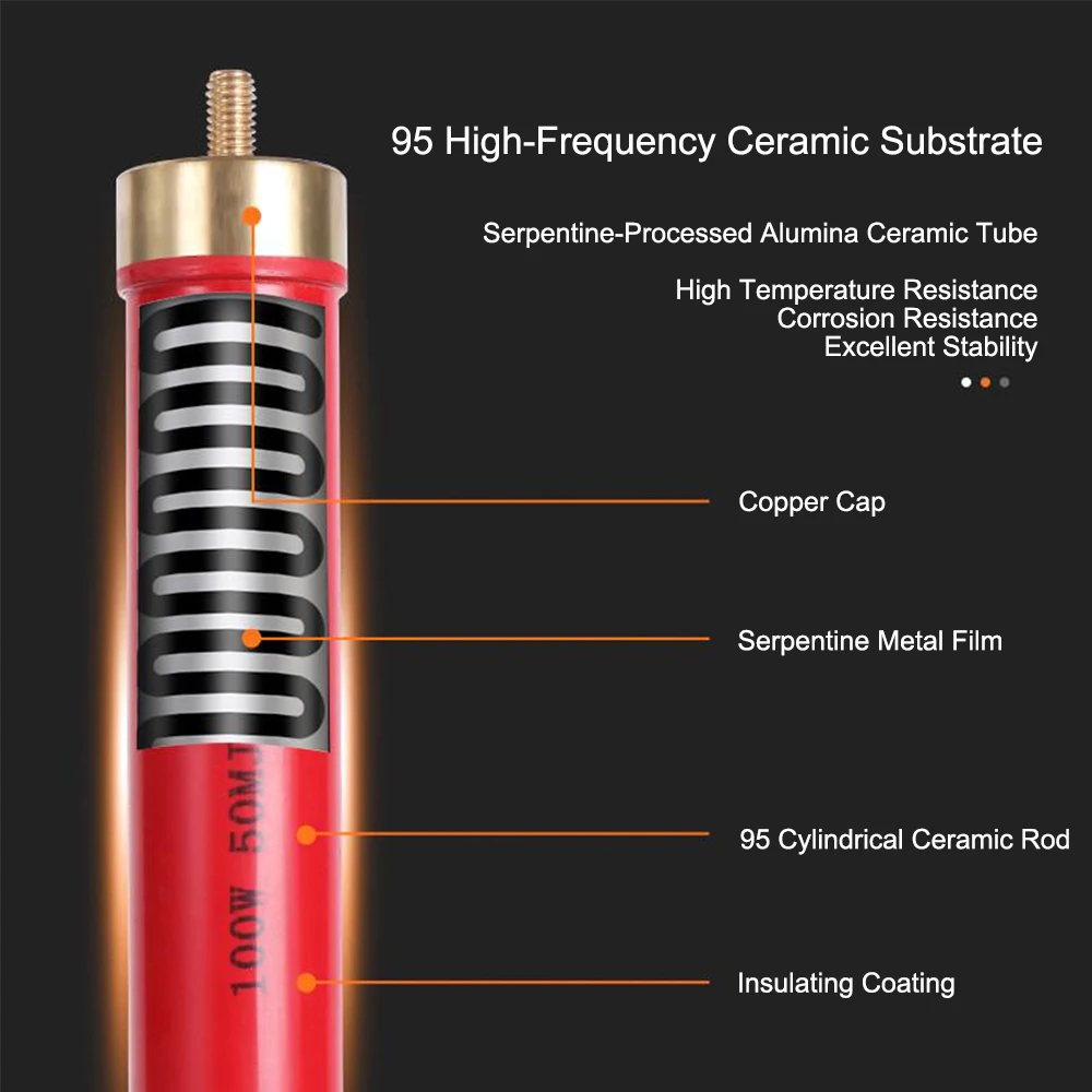 1PCS RI80 High-Voltage Non-Inductive Resistor 150W 200W 300W 1 2 3 5 10 20 30 50 100 150 200 300 500 Glass Enamel Metal Film