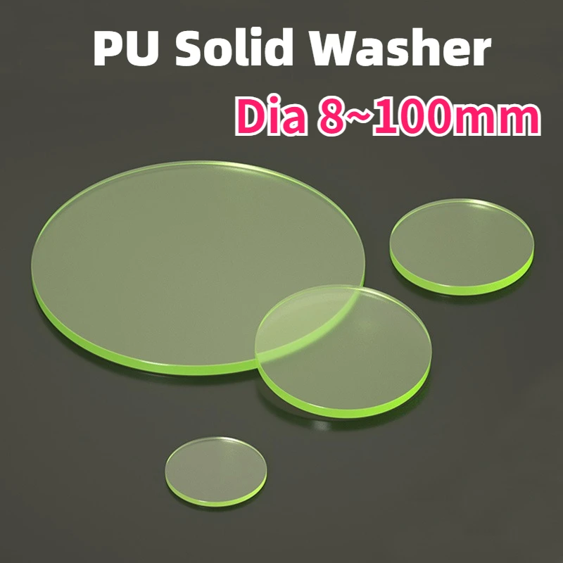 

10Pcs Thickness 1-8mm PU Solid Washer Disc Dia 8-100mm Polyurethane Round Gasket Shock Absorbing Anti-collision Gasket