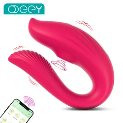 Vibrateur de succion à distance sans fil, gode en forme de U portable, sexe Oral, masseur de clitoris, double Stimulation, Couple adulte, jouets sexuels pour femmes